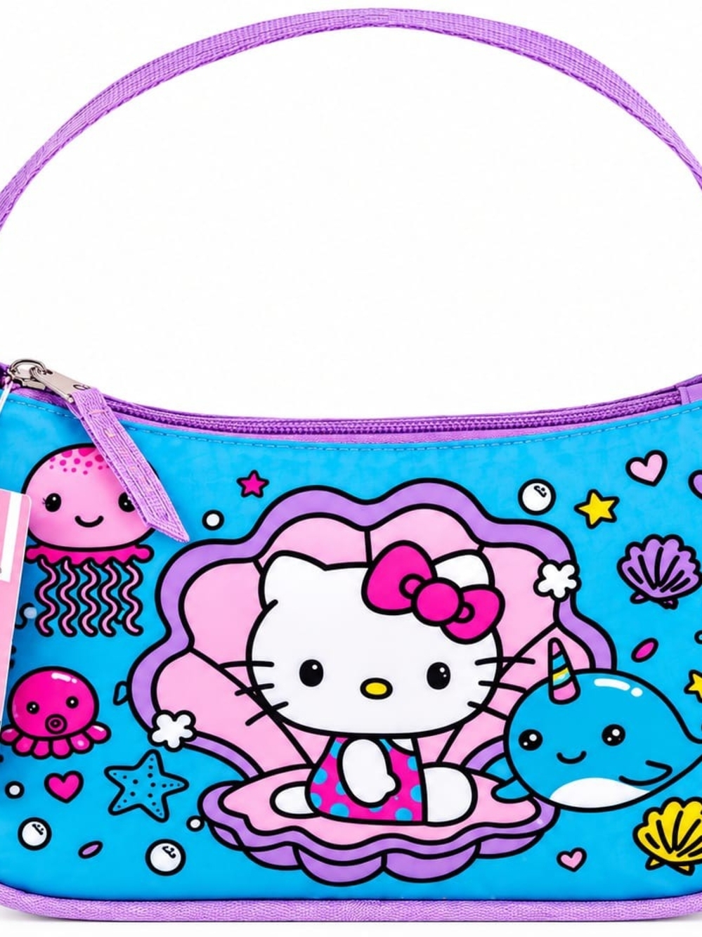 Hello Kitty Pink & Blue Mermaid Shell Kids Pouch